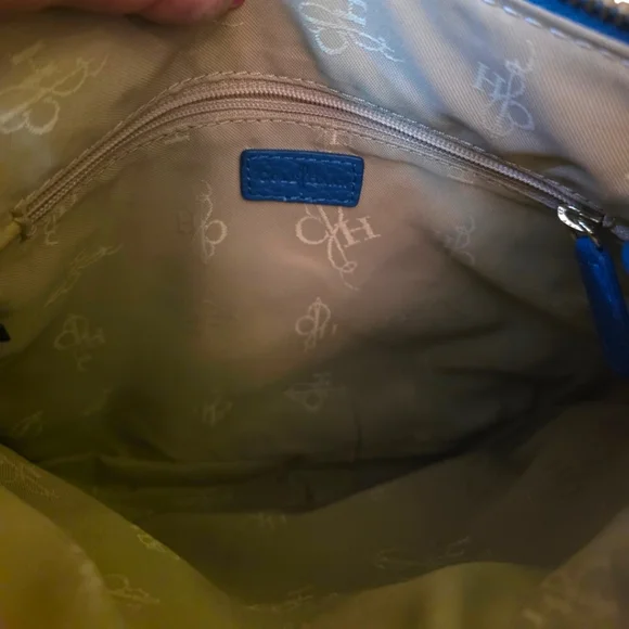 Cole Haan Lagoon Blue Pebbled Leather Crossbody Bag - Picture 4 of 11